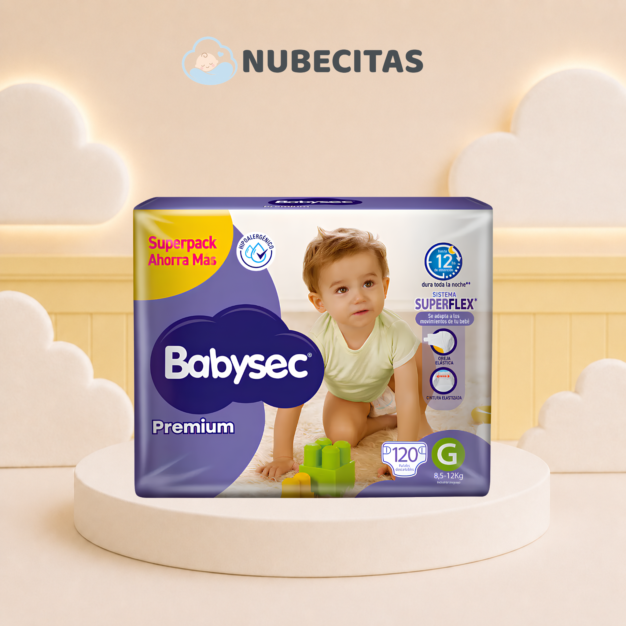 Pañales Babysec Premium Paquetón