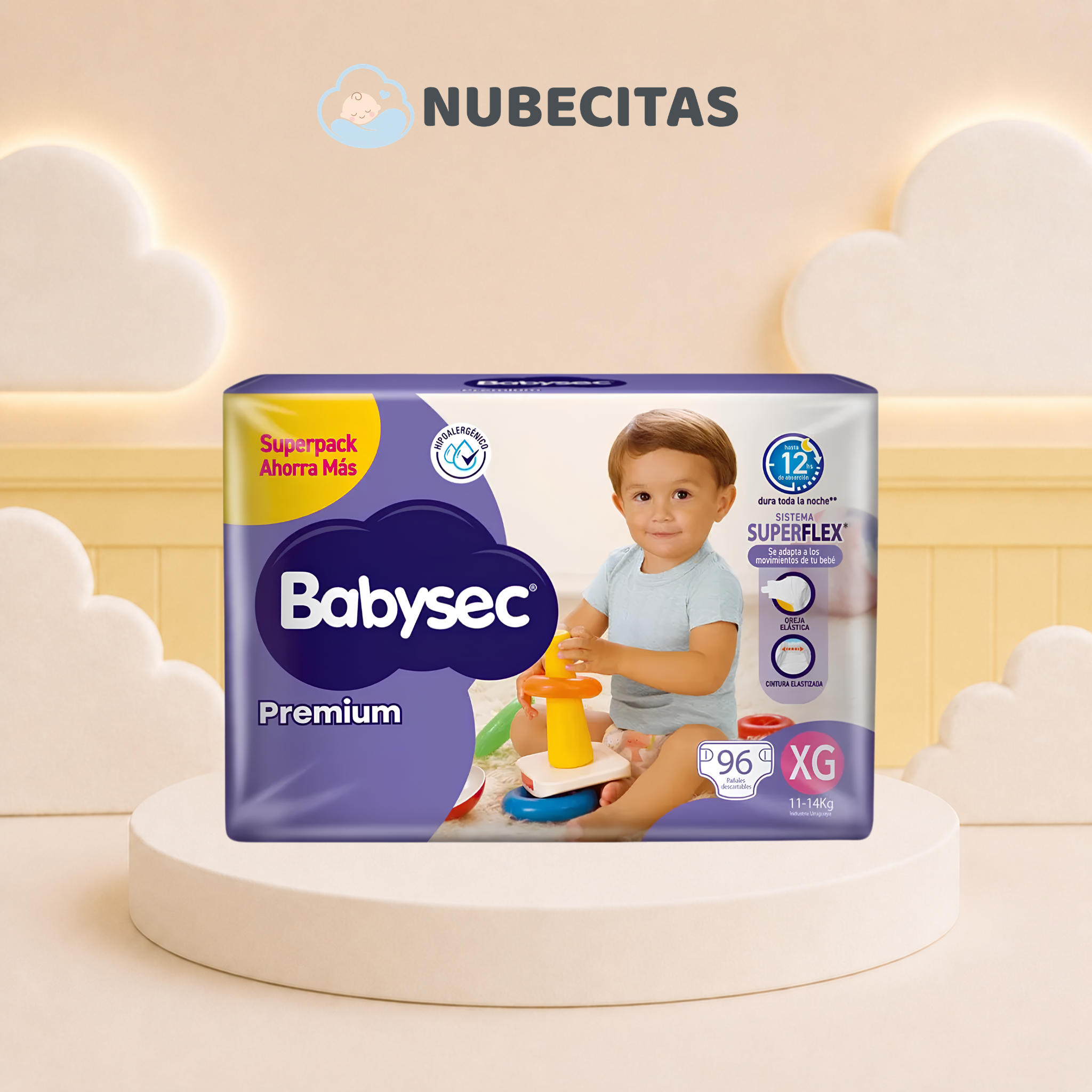 Pañales Babysec Premium Paquetón