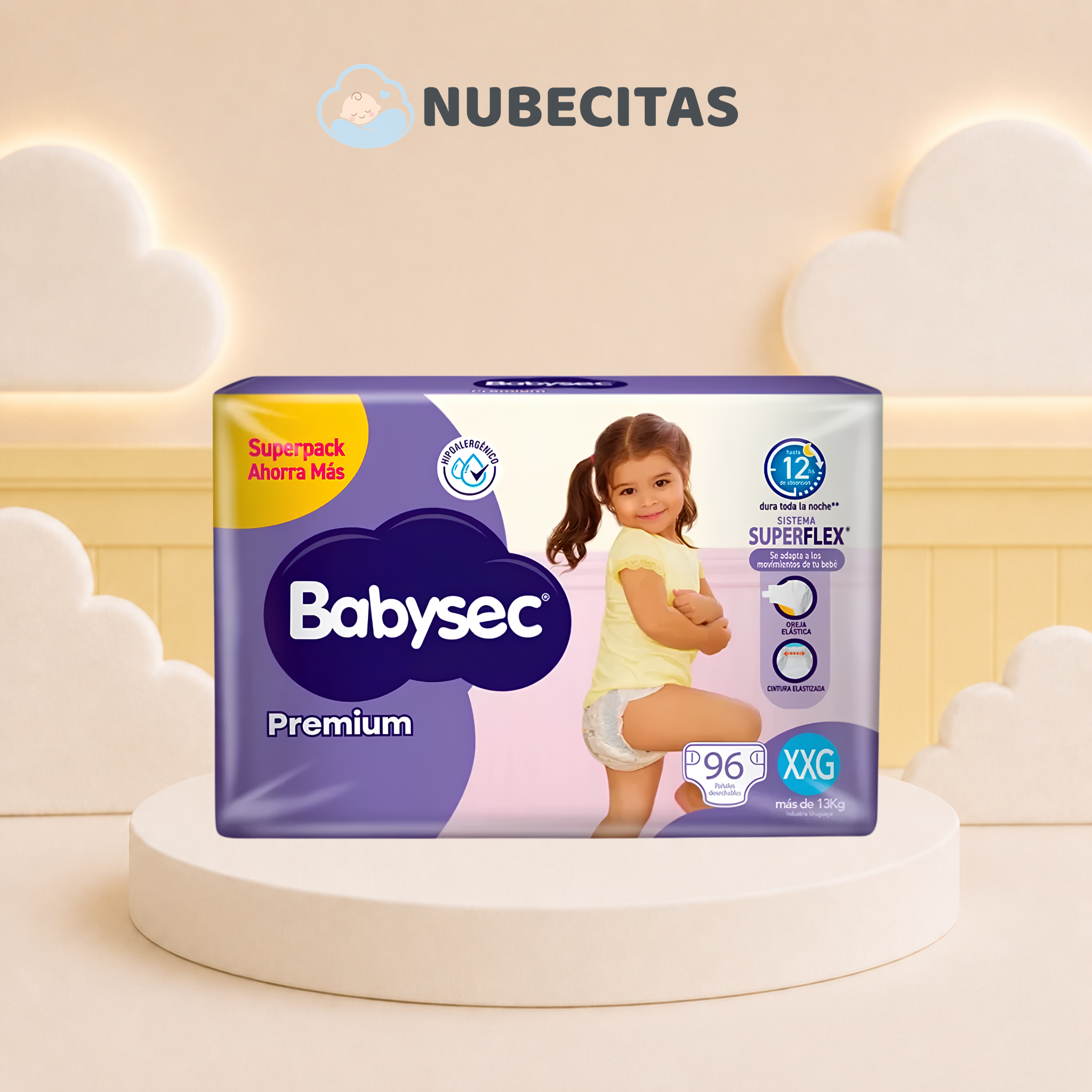 Pañales Babysec Premium Paquetón