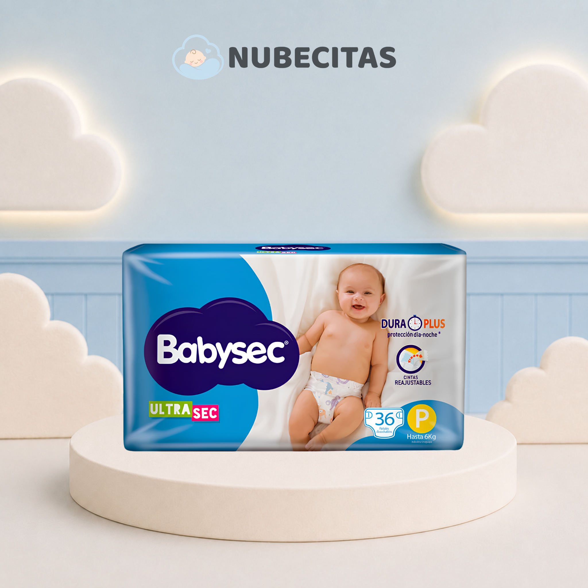 Pañales Babysec Ultrasec Talle P x36