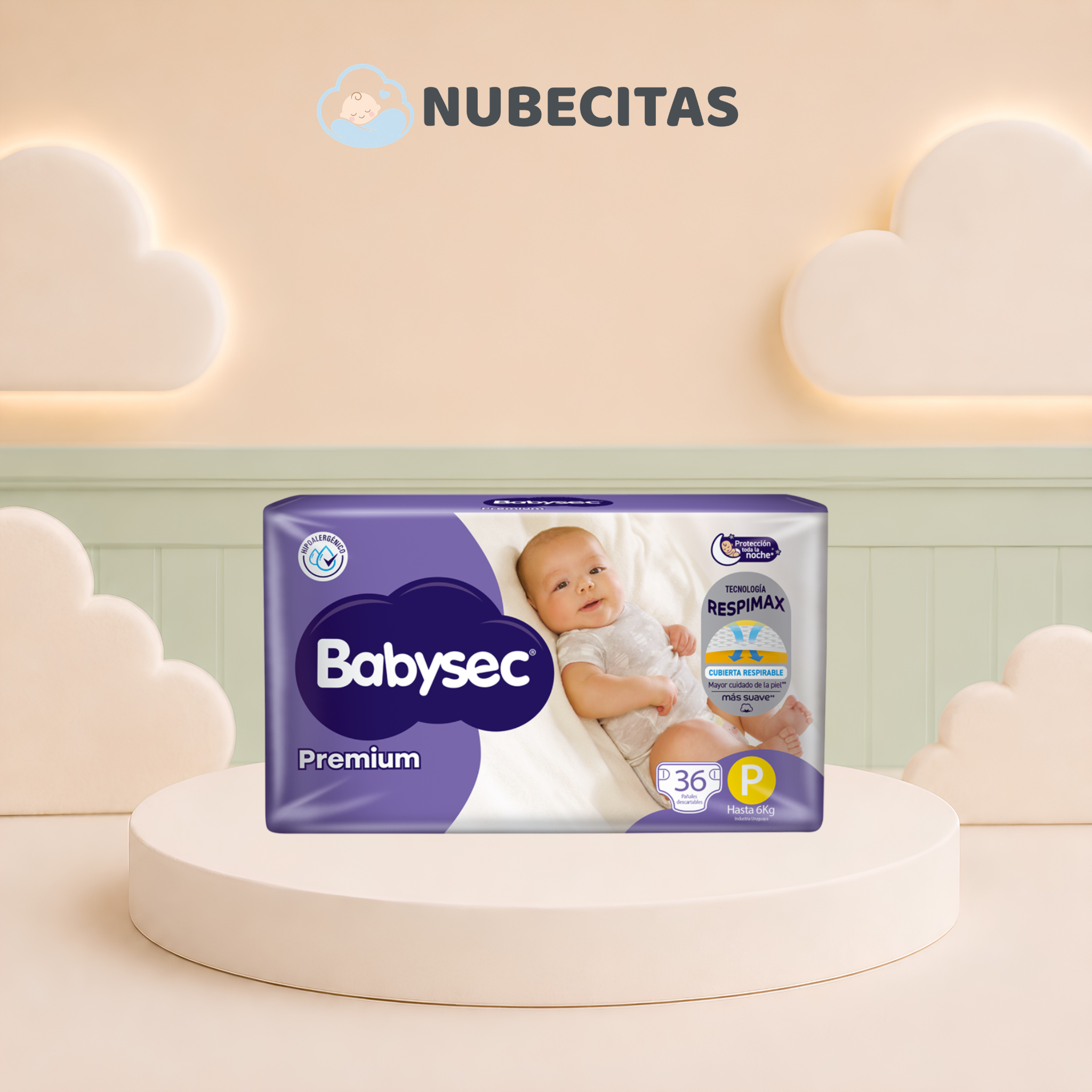 Pañales Babysec Premium Talle P x36